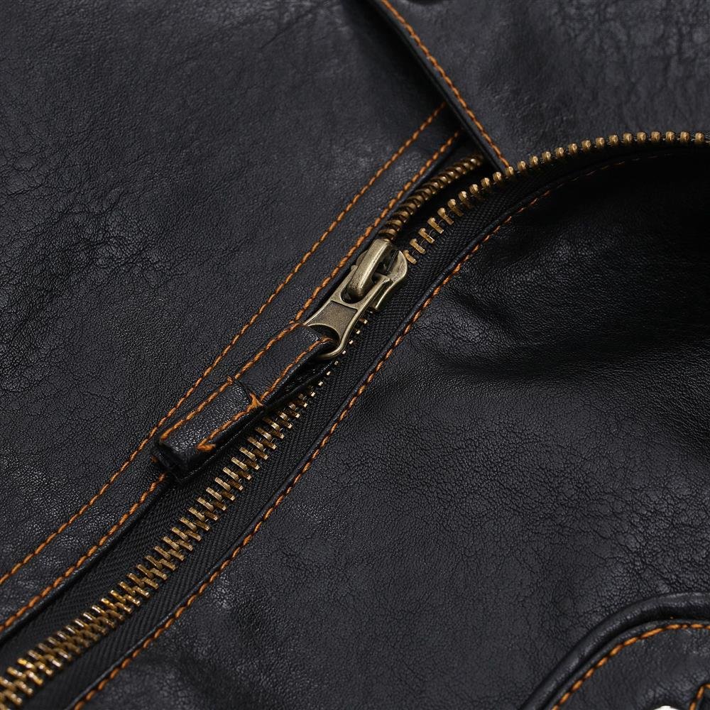 New style men irregular zipper motorcycle leather jacket plus size top quality waterproof windproof genuine leather jacket coat