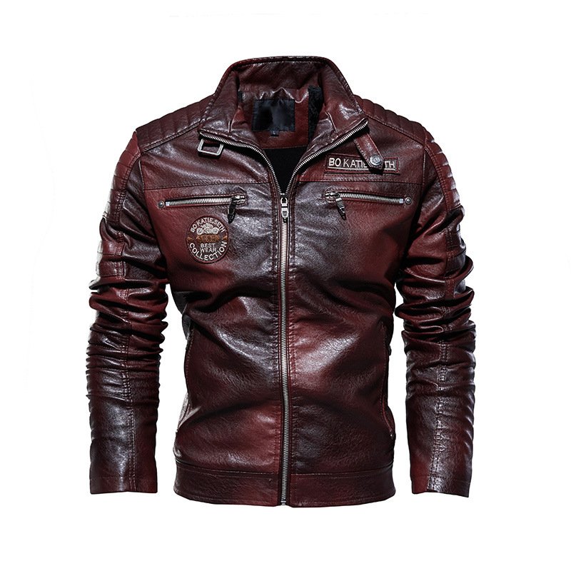 High Quality winter windbreaker Men's Jacket padding cotton Leather jacket for man