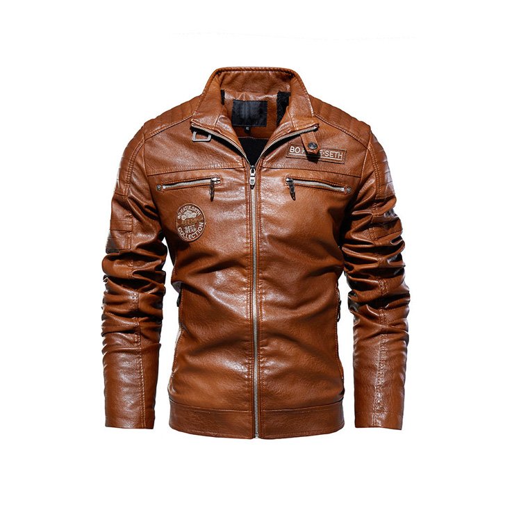 High Quality winter windbreaker Men's Jacket padding cotton Leather jacket for man