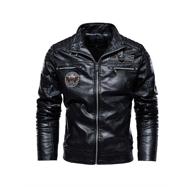 High Quality winter windbreaker Men's Jacket padding cotton Leather jacket for man