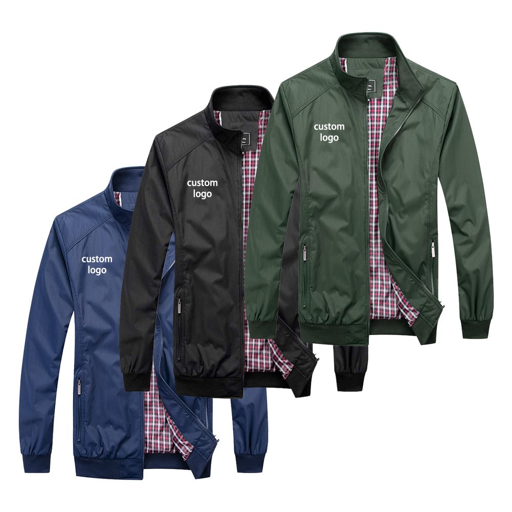 Custom Waterproof Tapestry Coaches Men'S Winter Short Style Nylon Windbreaker Running Baseball Men'S Jackets