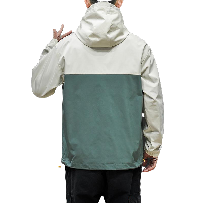 Autumn Men's Sports Anorak Windbreaker Jacket Custom OEM Nylon Polyester Plus Size Waterproof Fur Decoration Hood Collar Summer