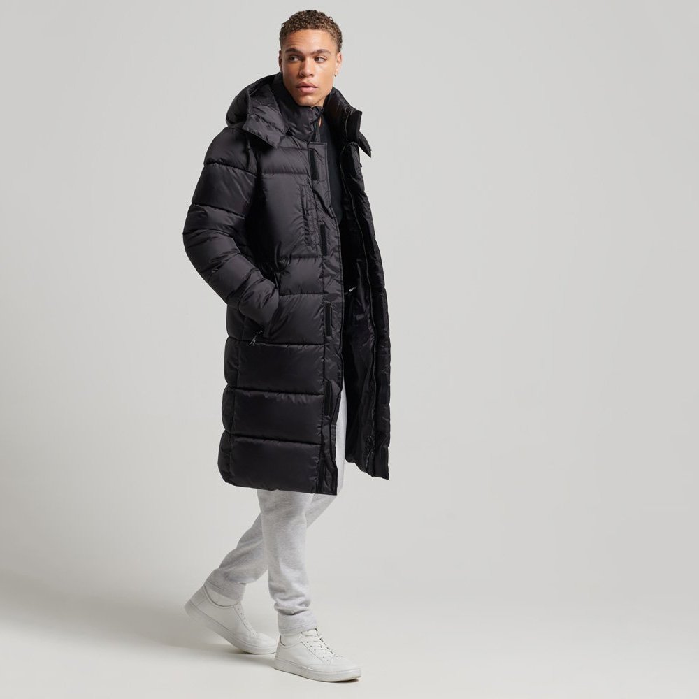 2024 Winter Pakistan Casual Custom Logo Design Fashion Stylish Long Puffer Cotton Custom Men's Jacket