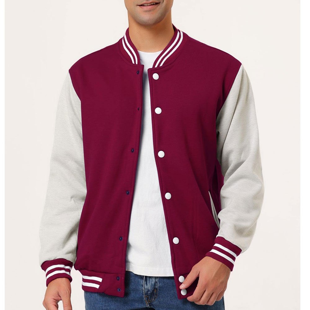 2022 Wholesale Men Custom Cotton Baseball Jacket Letterman Blank Jacket Custom made Jacket For Men