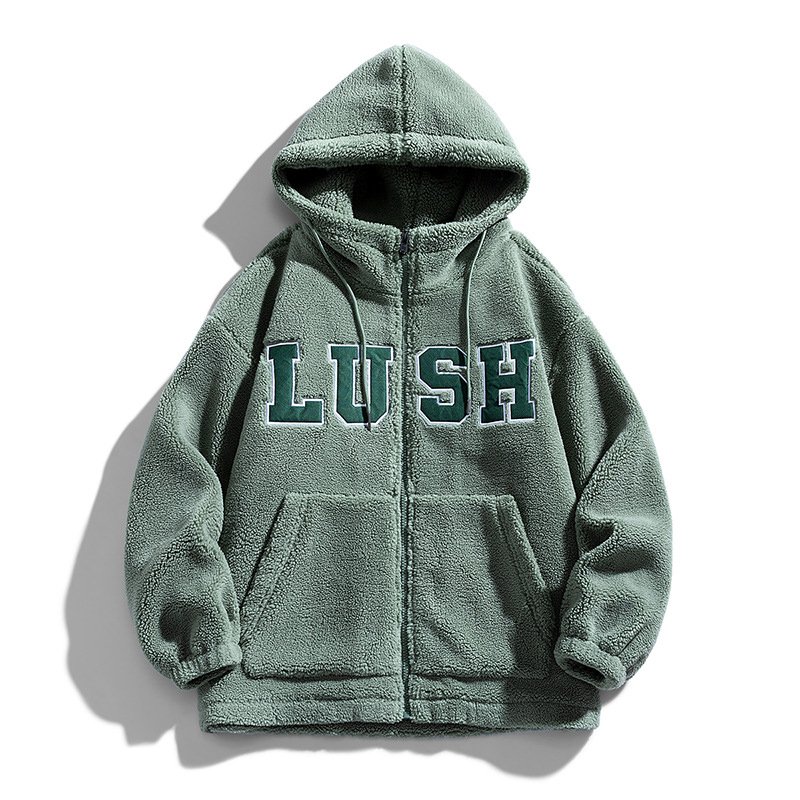 J162 High Quality Custom Outdoor Warm Zip Up Fleece Coats Vintage Pullover Jacket Men's Coat