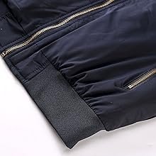Men's Jackets Windproof Bomber Jacket Full Zip Winter Warm Padded Coats Outwear Men's Jackets