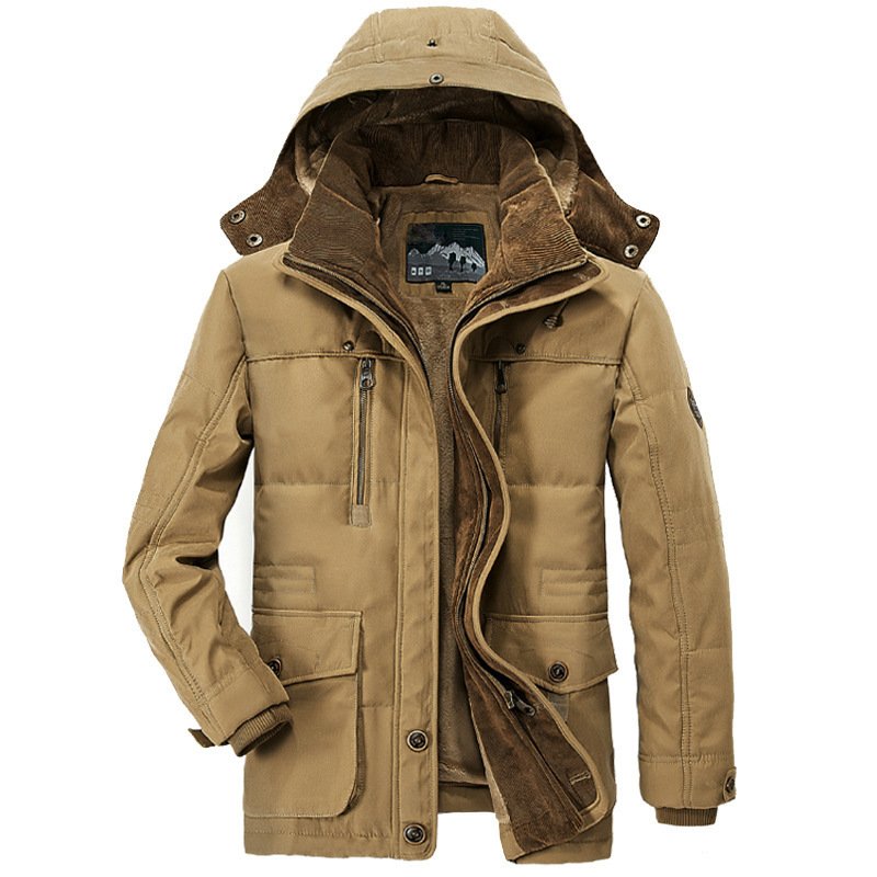 Windbreaker Thick Parka Coats Winter Warm Jacket Outdoor Super Heavy Hooded Outwear Plus Size Men's Jacket