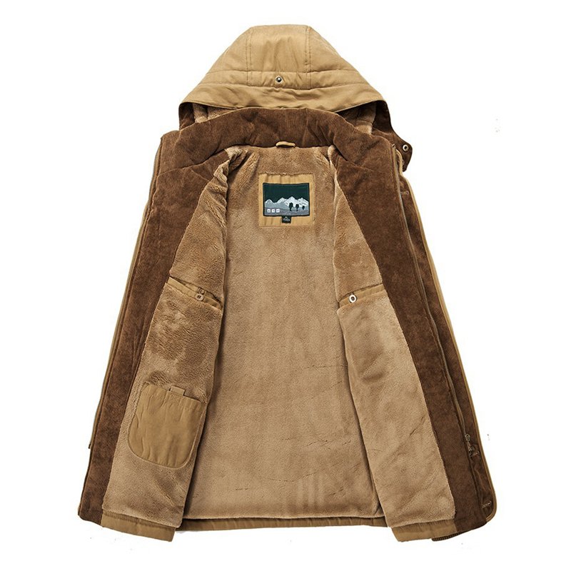 Windbreaker Thick Parka Coats Winter Warm Jacket Outdoor Super Heavy Hooded Outwear Plus Size Men's Jacket