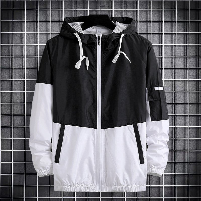 Men'S Custom Full Zip Up Trench Jacket Training Light Weight Waterproof Sport Trench Jacket