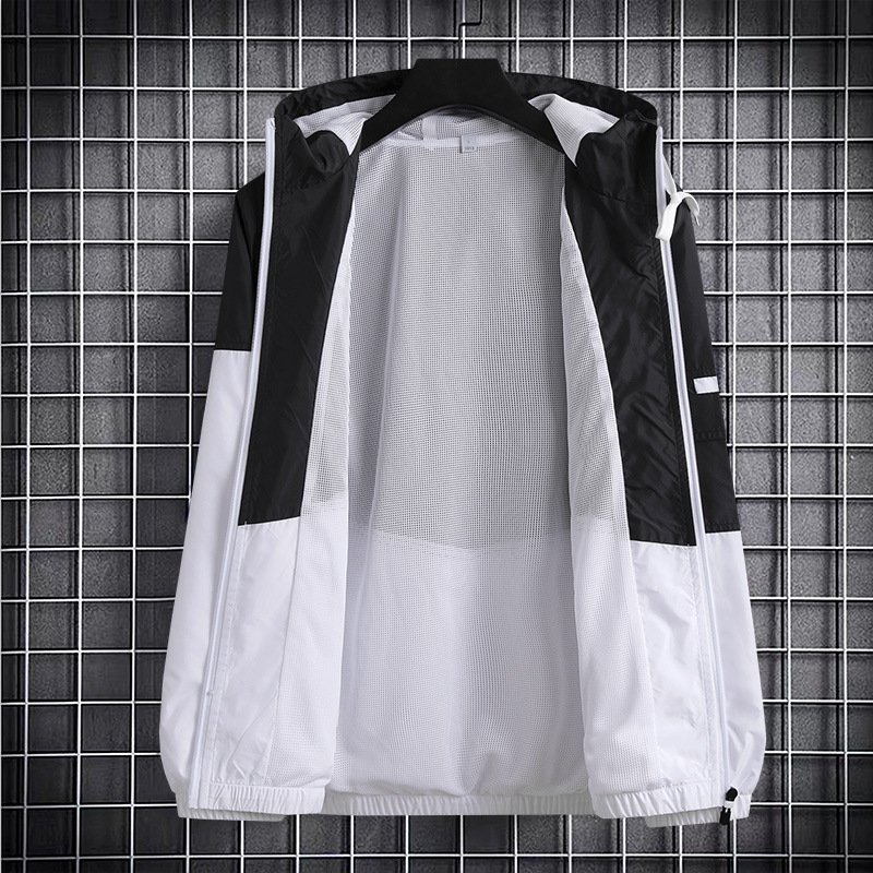 Men'S Custom Full Zip Up Trench Jacket Training Light Weight Waterproof Sport Trench Jacket
