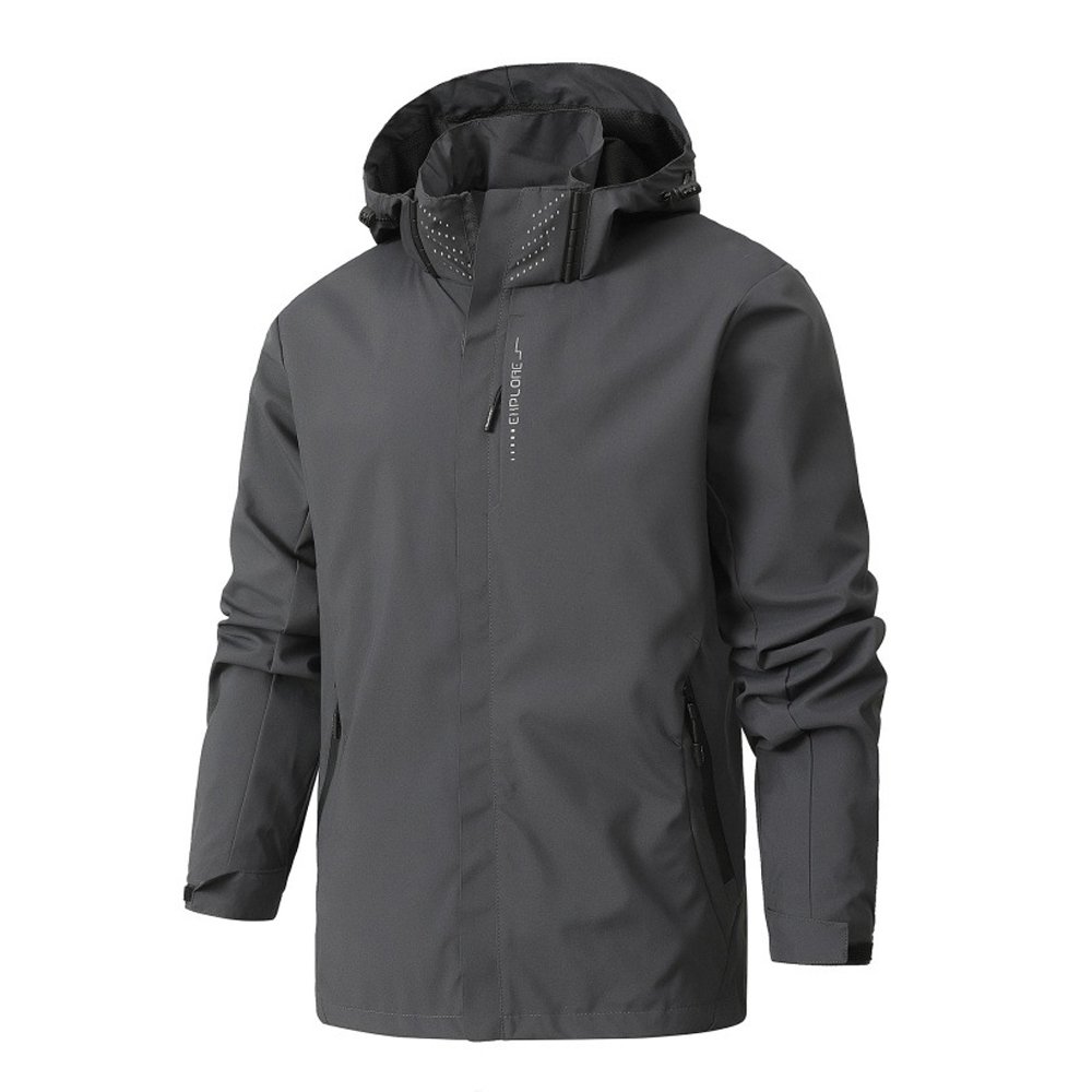 men's jacket waterproof outdoor casual fashion riding quick dry sports zip up softshell hooded coats high quality mens clothing