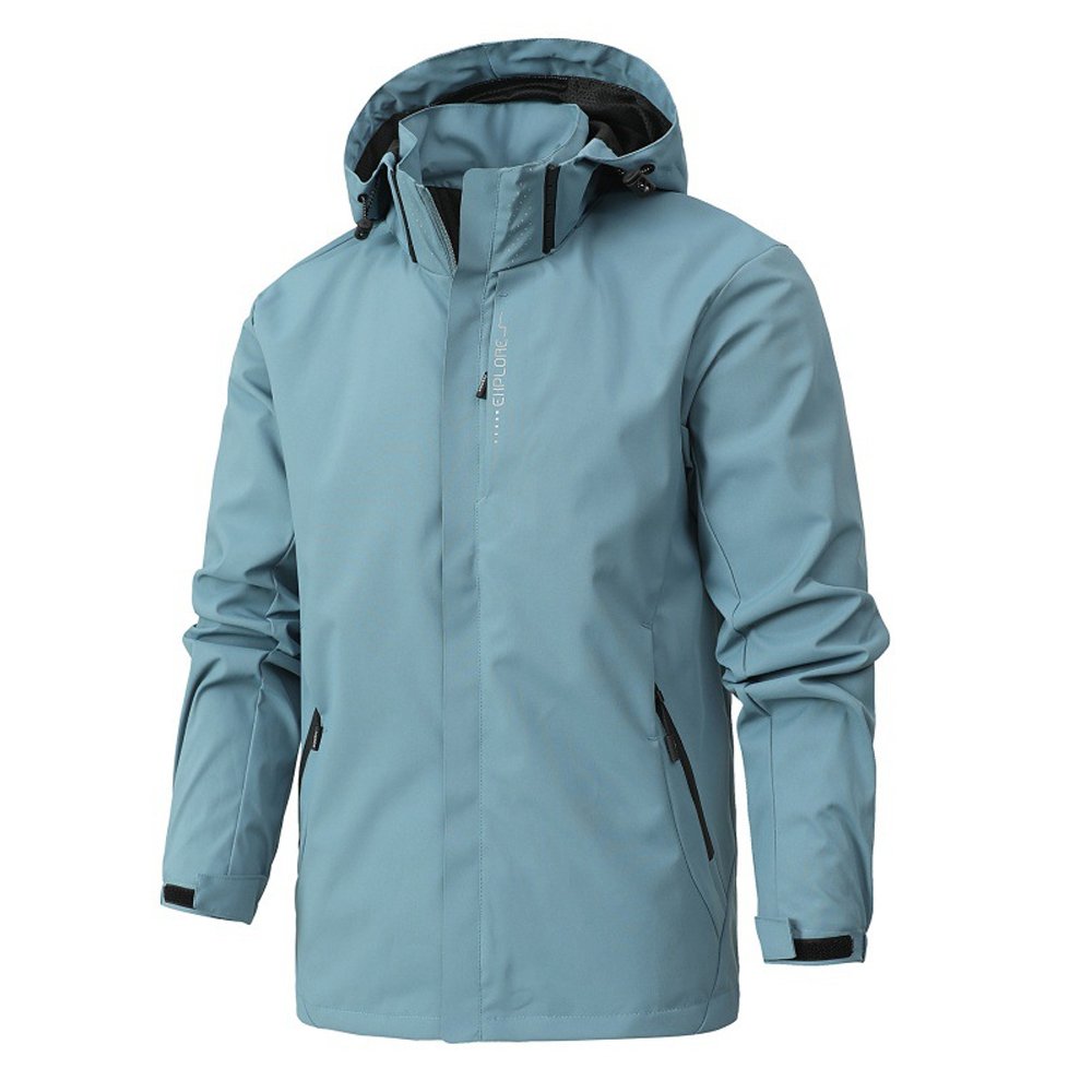 men's jacket waterproof outdoor casual fashion riding quick dry sports zip up softshell hooded coats high quality mens clothing