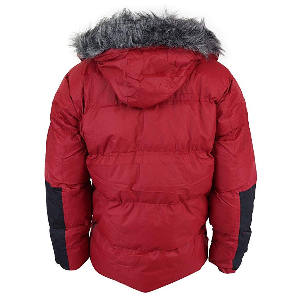 Men's Winter Jacket Black Puffer Coat Breathable Waterproof Features Casual Windbreaker Reversible Solid Pattern Leather Coated