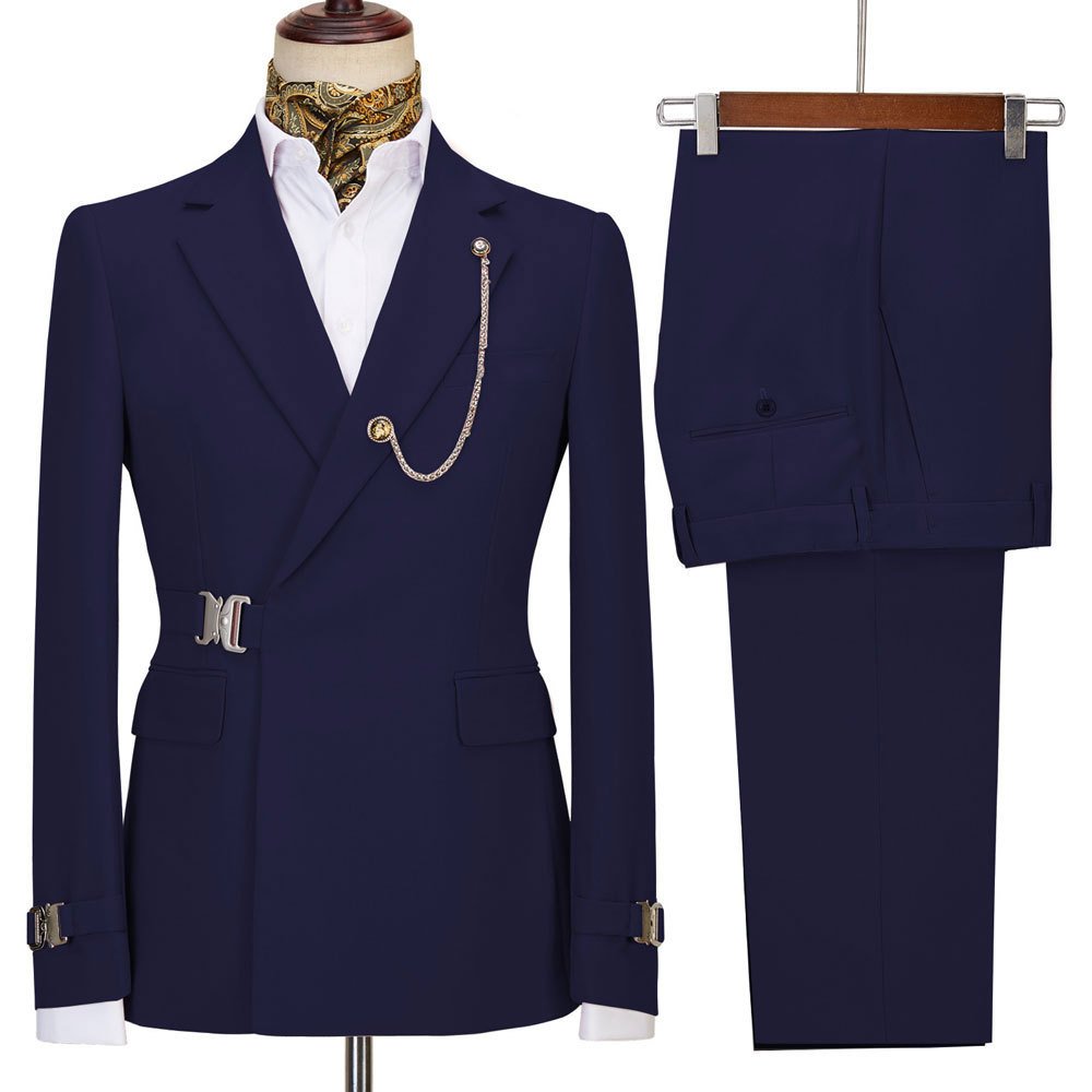 XXS-3XL Men's two-piece wedding dress suits groomsmen men's jacket and pants set Korean version formal suits