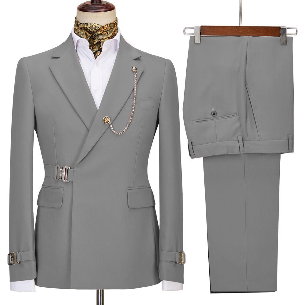 XXS-3XL Men's two-piece wedding dress suits groomsmen men's jacket and pants set Korean version formal suits