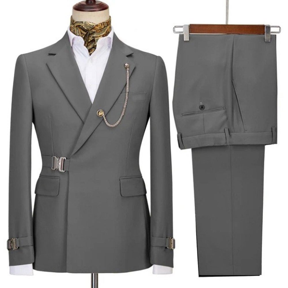 XXS-3XL Men's two-piece wedding dress suits groomsmen men's jacket and pants set Korean version formal suits