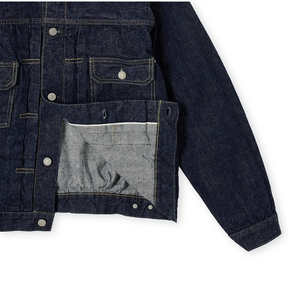 Custom Vintage Wash Men's Jeans Coats 100% Cotton Oversized Denim Jacket