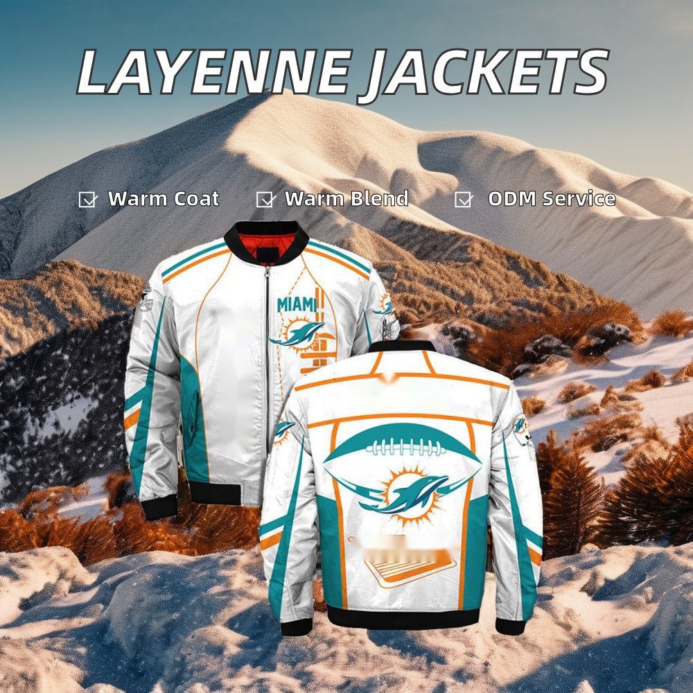 Wholesale Men Women High Quality Custom Team Logo American Football Jerseys Zip Winter Bomber Jackets Varsity Jacket