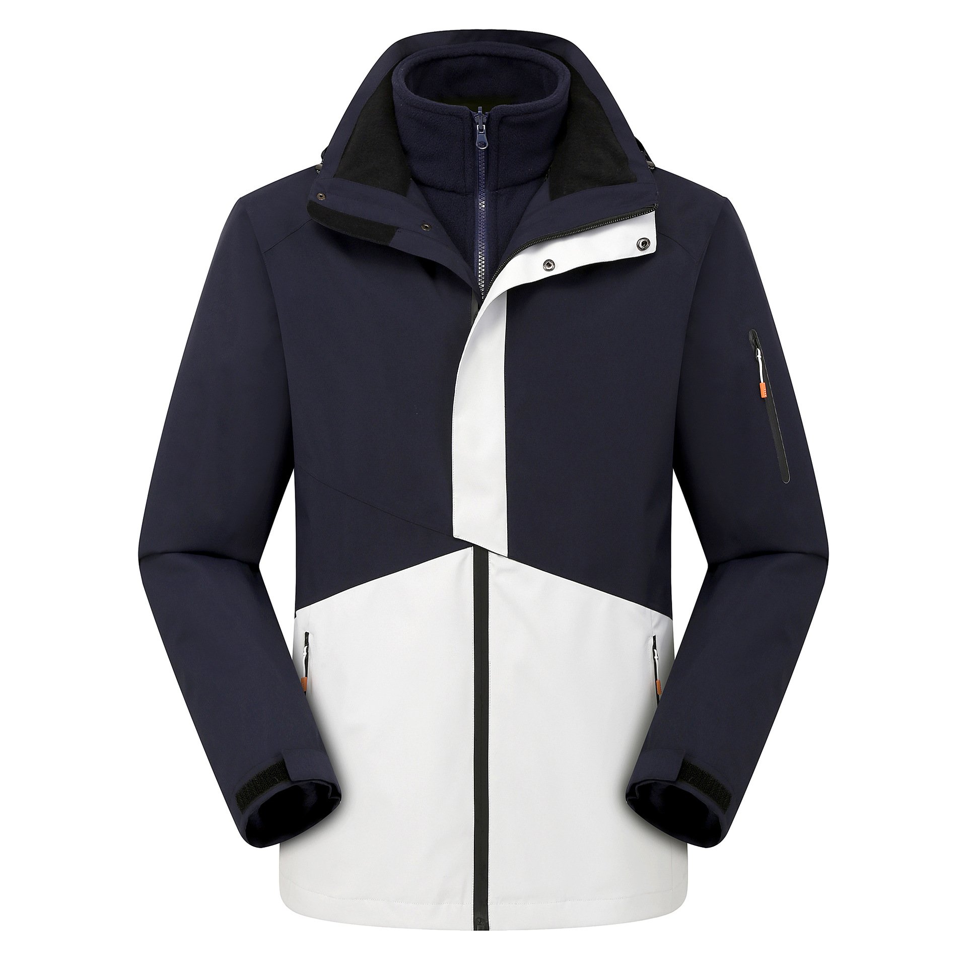 Men's 3-In-1 Jacket Fashion Brand Windproof Waterproof Outdoor Mountaineering Clothing Removable