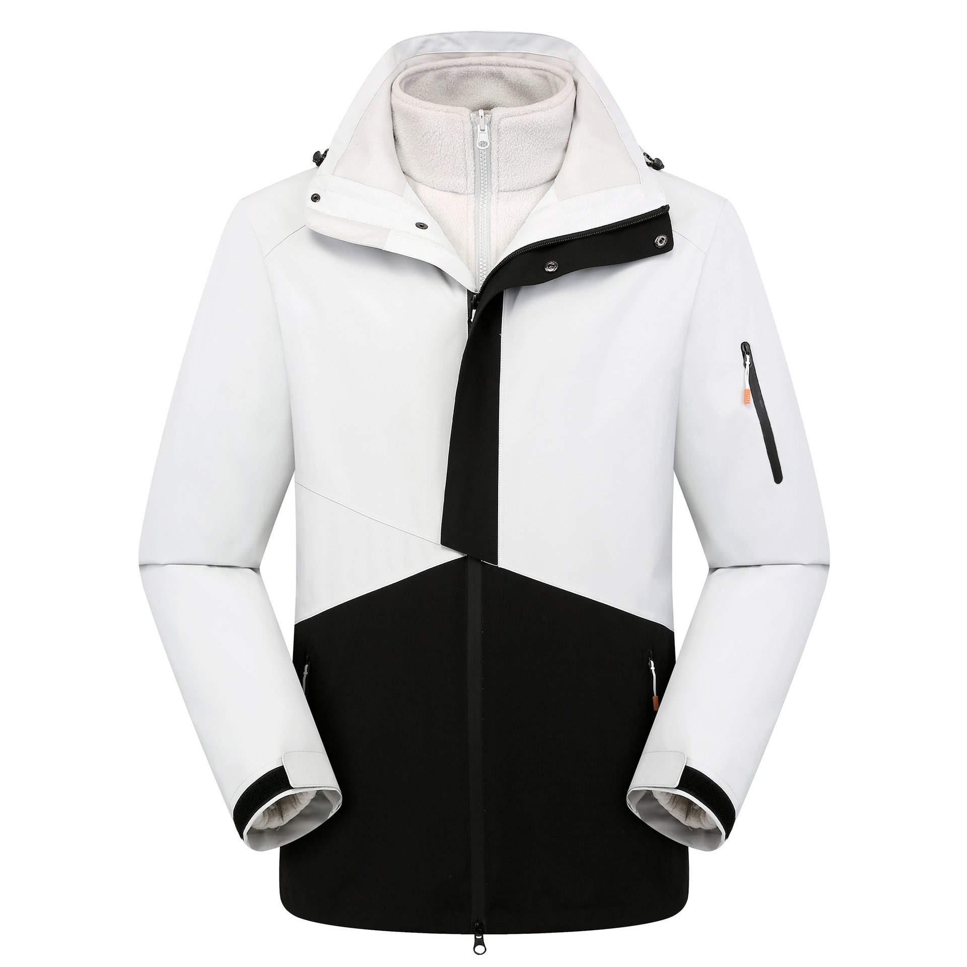 Men's 3-In-1 Jacket Fashion Brand Windproof Waterproof Outdoor Mountaineering Clothing Removable