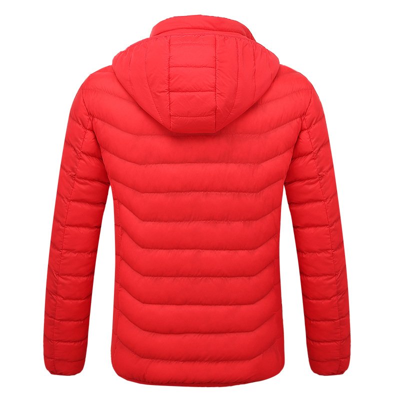 Topgear Winter Heating Men Jacket USB Quilted Jacket Stand Waterproof Jacket Denim Fabric Woven Winter Clothes for Men Padding