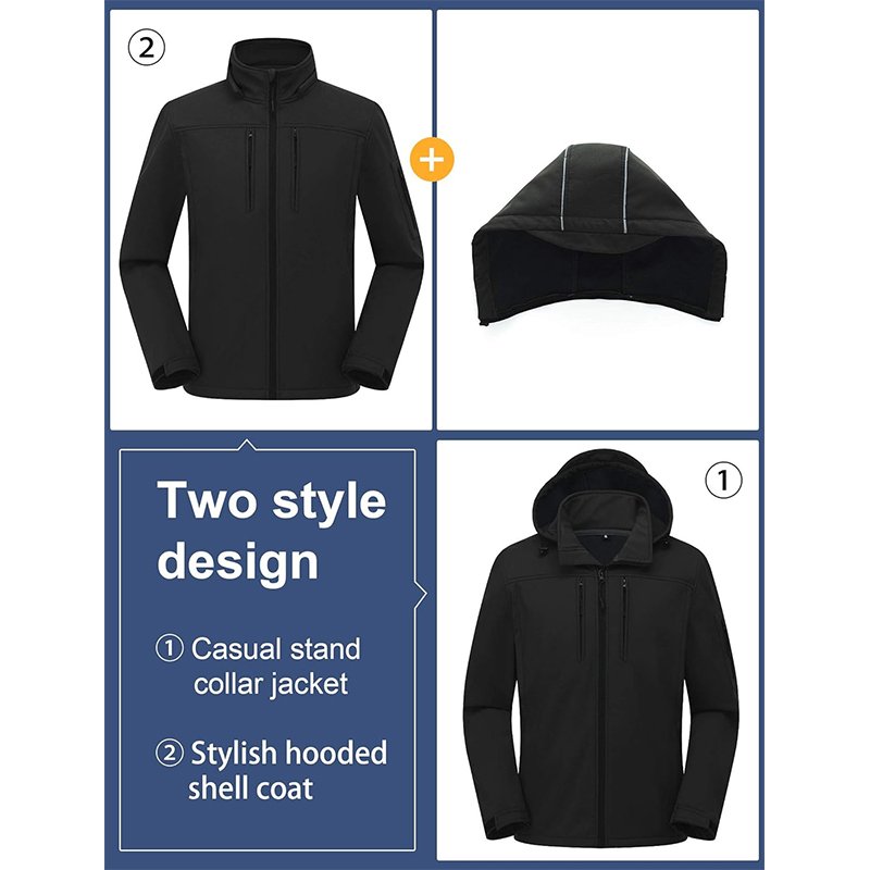 Small MOQ Plus Size Men's Jackets Waterproof Customization Softshell Windbreaker Hiking Jacket For Men