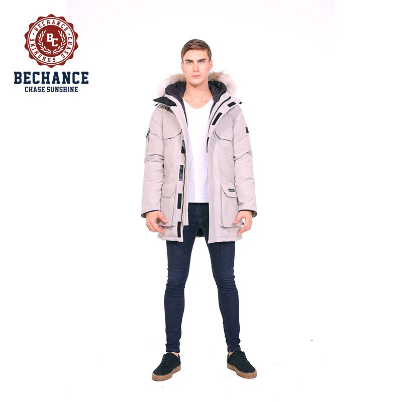 Bechance Wholesale Winter Big Size bubble padded parka Jacket Men's Jackets & Coats with fur hood winter clothes