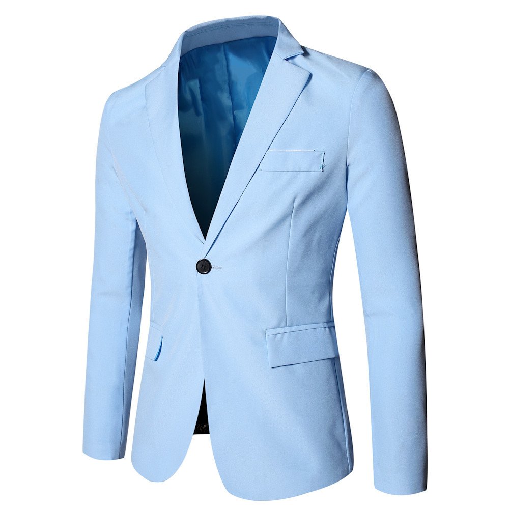 Autumn New Trend Casual Men's Suit Jacket Single Breasted V-Neck All Sizes S-6XL Slim or Oversize Fabric