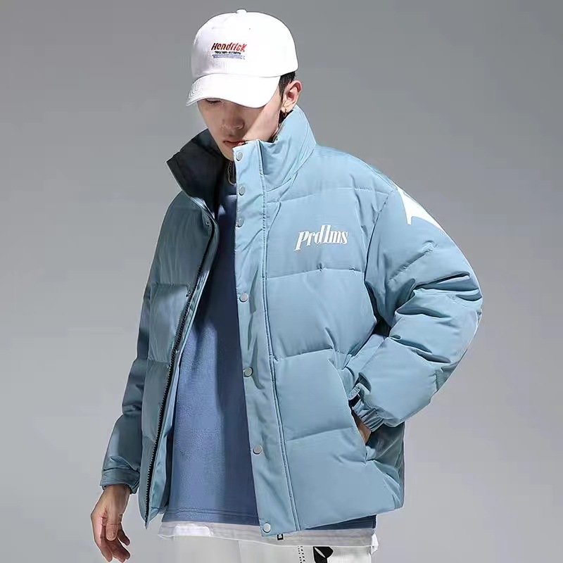 Custom Windbreaker Winter Men's Coat Short Ripstop Down Jacket Warm Hoods Windbreaker Thick Puffer Jacket Man