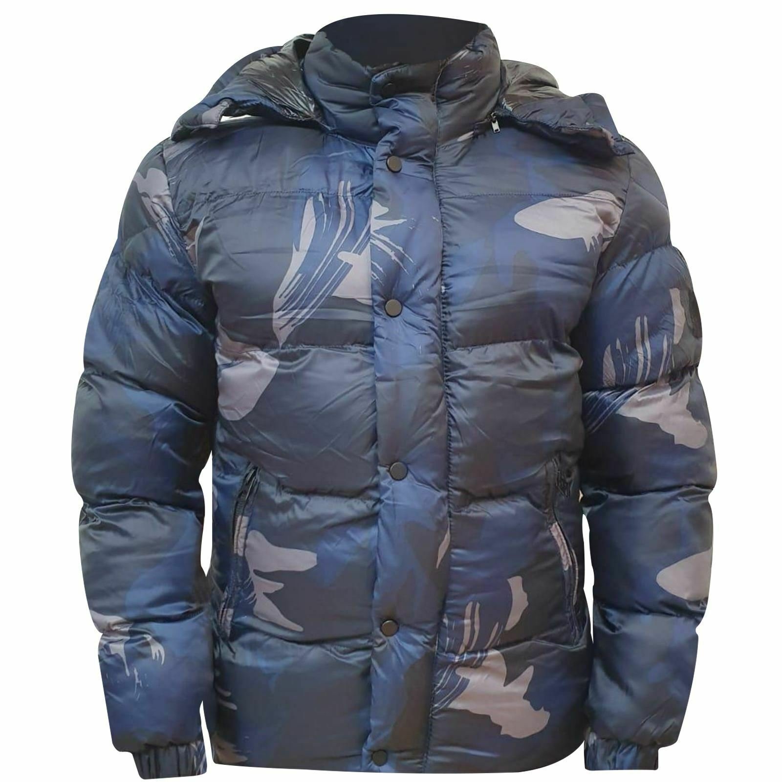 High Quality Men's Heated Puffer Jacket Lightweight Water-Proof Bomber with Button Decoration Long Cotton-Filled Winter Wear