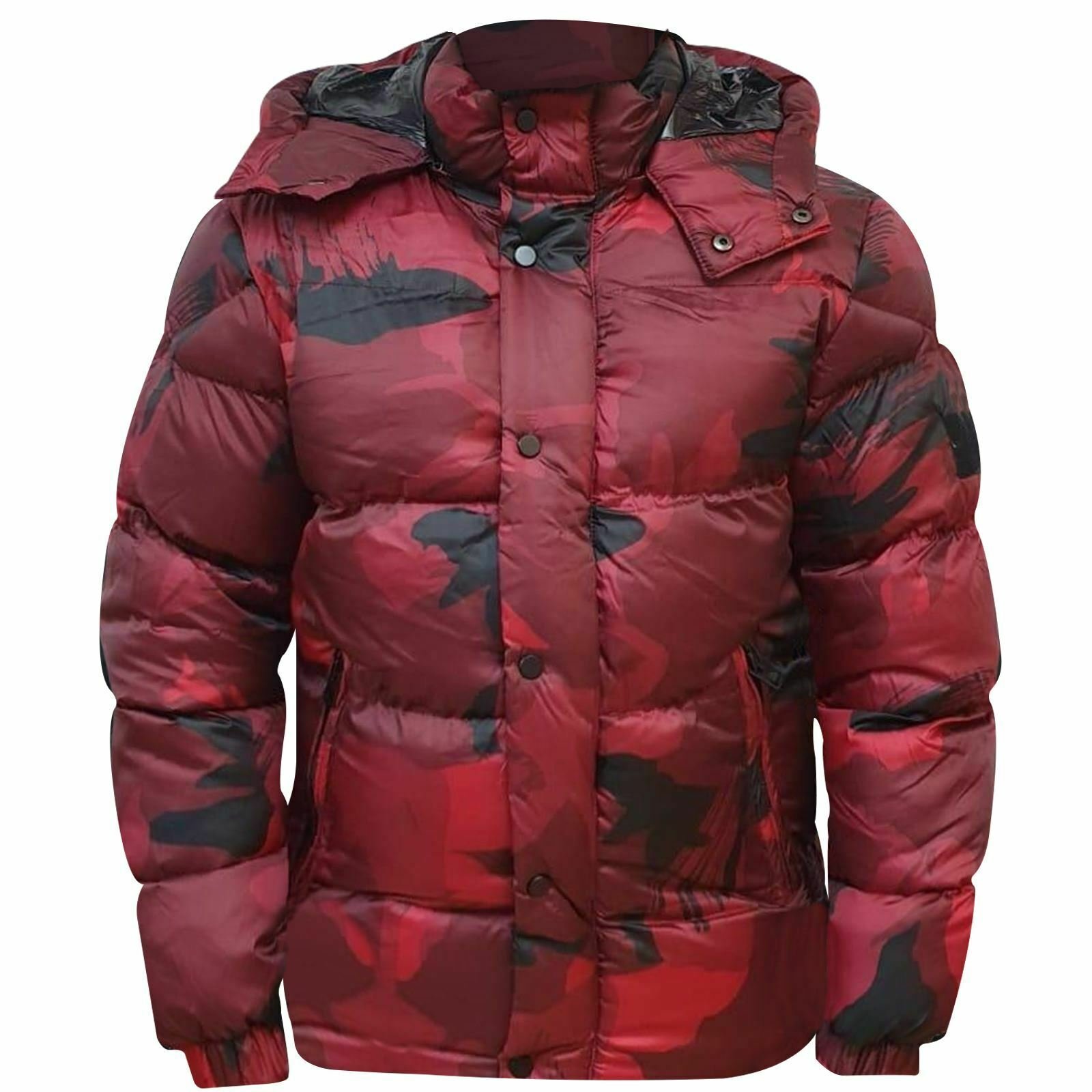 High Quality Men's Heated Puffer Jacket Lightweight Water-Proof Bomber with Button Decoration Long Cotton-Filled Winter Wear
