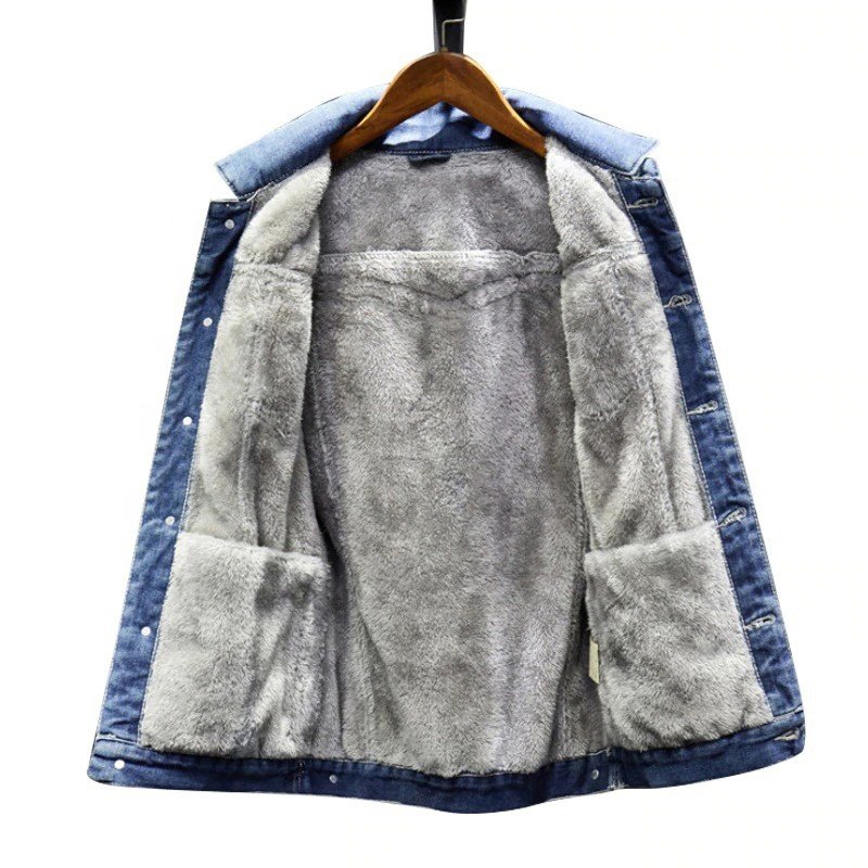 Logo Custom Men Denim Jean Jacket Men Turn Down Collar Casual Outwear Jacket Washed Button Up Jeans Coat Pockets Men's Jackets