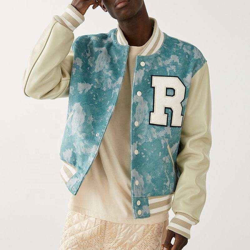 baseball jacket men Manufacturer Custom Letterman Plus Size Varsity Jacket Man Winter Vintage School College Men'S Jackets