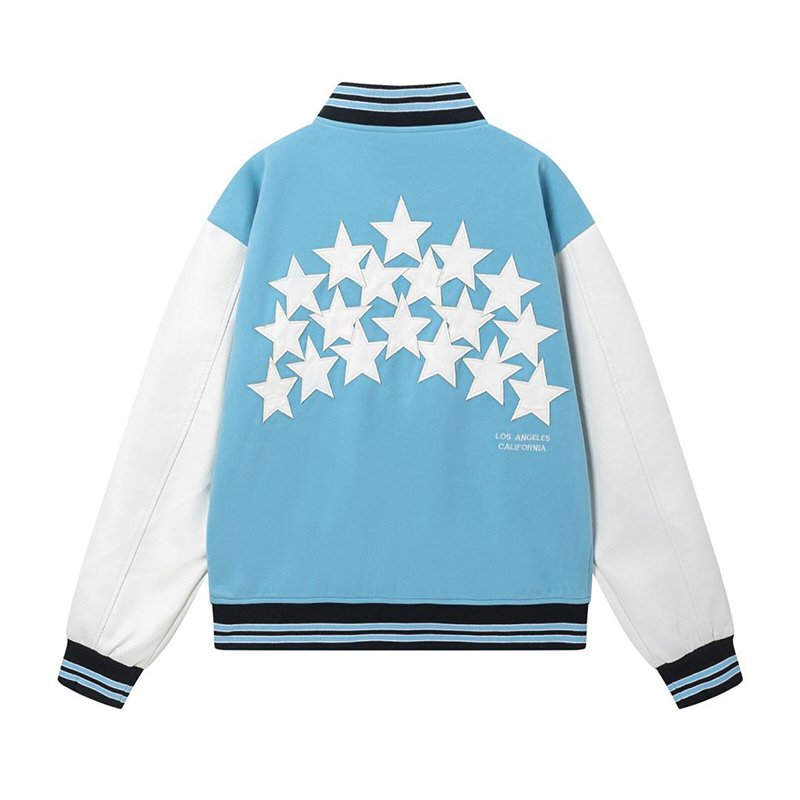 New Arrival Manufactory High Quality Baseball Custom Logo PU Leather Coat StreetWear Embroidery Amiry Oversized Men's Jacket