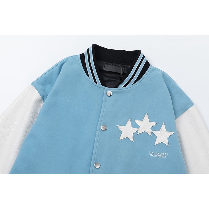 New Arrival Manufactory High Quality Baseball Custom Logo PU Leather Coat StreetWear Embroidery Amiry Oversized Men's Jacket