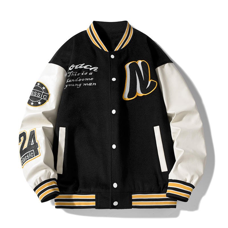 Custom OEM Chenille Embroidery Winter Undefined Baseball Jacket Cotton Varsity Letterman Men's Jackets