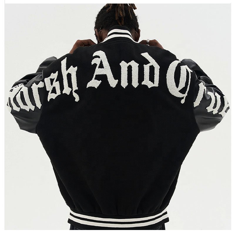 Custom mens clothing streetwear oversized varisty jacket men's varsity jacket plus size versity jacket