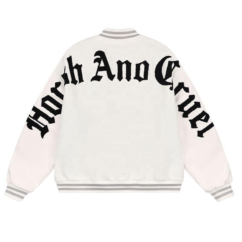 Custom mens clothing streetwear oversized varisty jacket men's varsity jacket plus size versity jacket