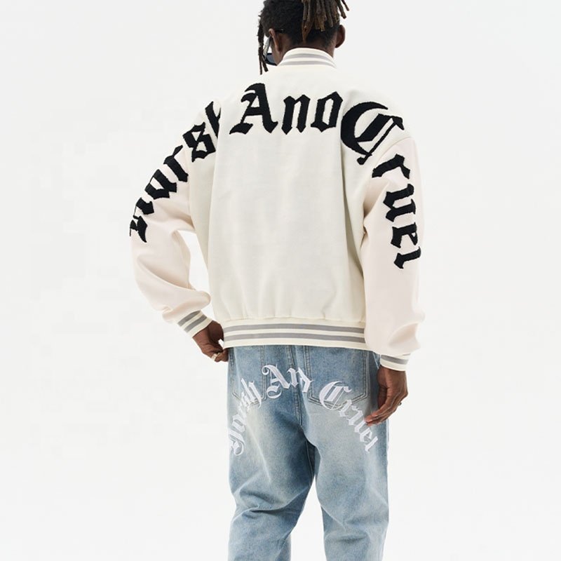 Custom mens clothing streetwear oversized varisty jacket men's varsity jacket plus size versity jacket