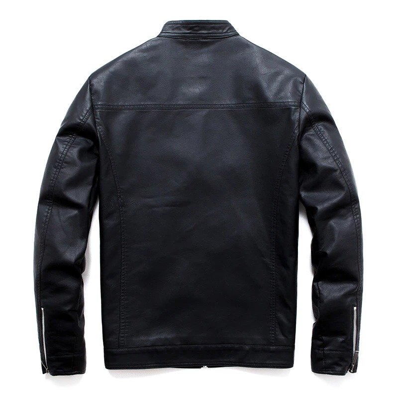 Men original cow Leather Jacket Motorcycle Men's Jackets Black Outwear Male cowhide Leather Coats Men