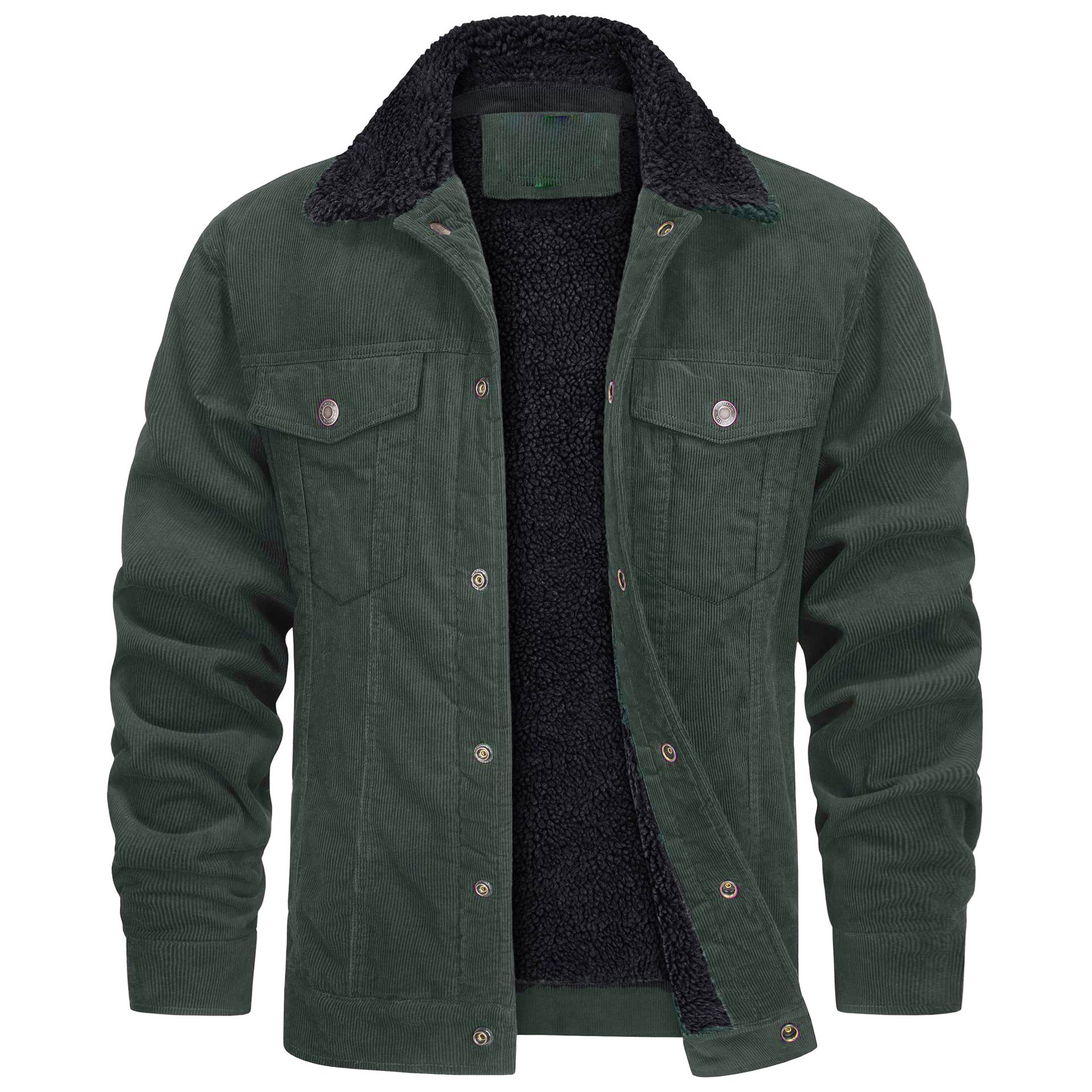 Shinesia Men Casual Work Sherpa Fleece Jacket Homme Polar Fleece Custom Mens Flannel Vintage Corduroy Jacket For Men Winter