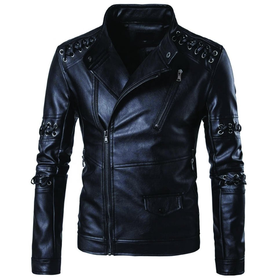 Leather Jackets Men Black Color Men Leather Jacket Full Sleeve Product Leather Jacket For Men