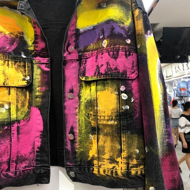 OEM Custom high quality fashion fall casual vintage ripped blue man men's jackets denim mens jean jacket