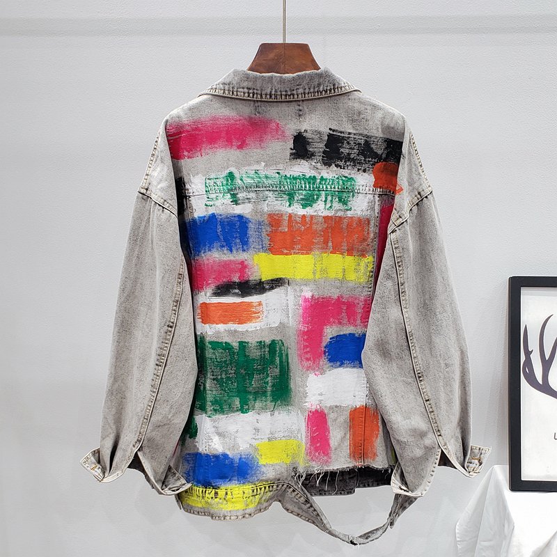 OEM Custom high quality fashion fall casual vintage ripped blue man men's jackets denim mens jean jacket