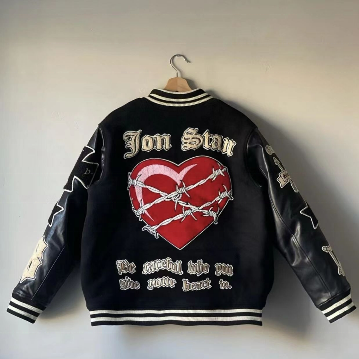 OEM Chenille Embroidery College Baseball Jacket Custom Cotton Letterman Men's Jackets Bomber Plus Size Coat Man Varsity Jacket