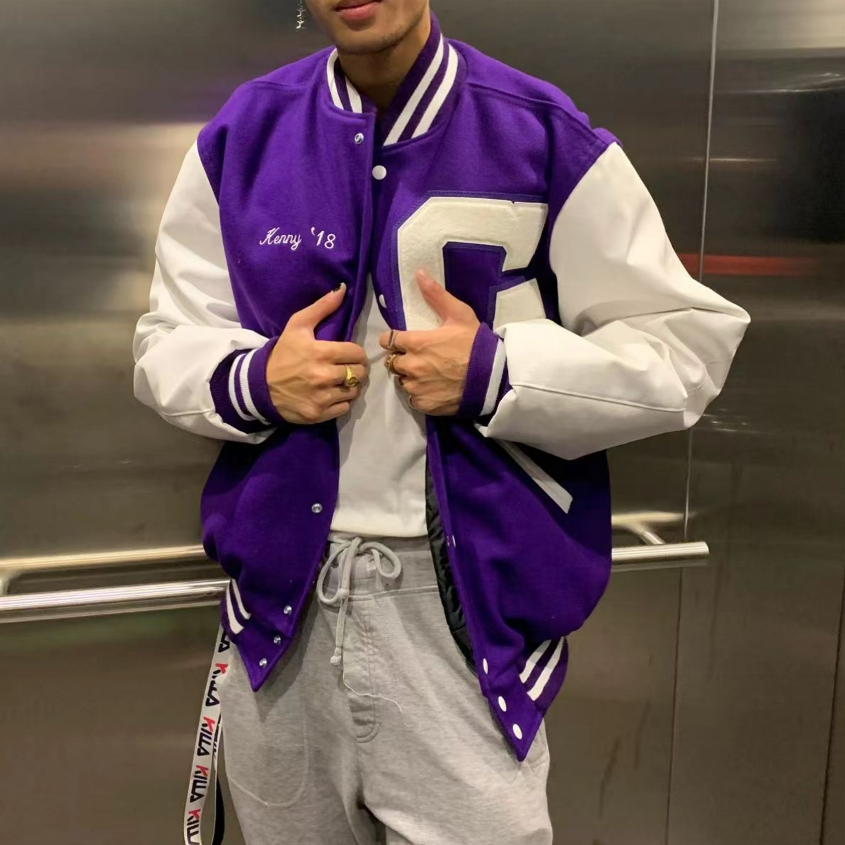 OEM Chenille Embroidery College Baseball Jacket Custom Cotton Letterman Men's Jackets Bomber Plus Size Coat Man Varsity Jacket