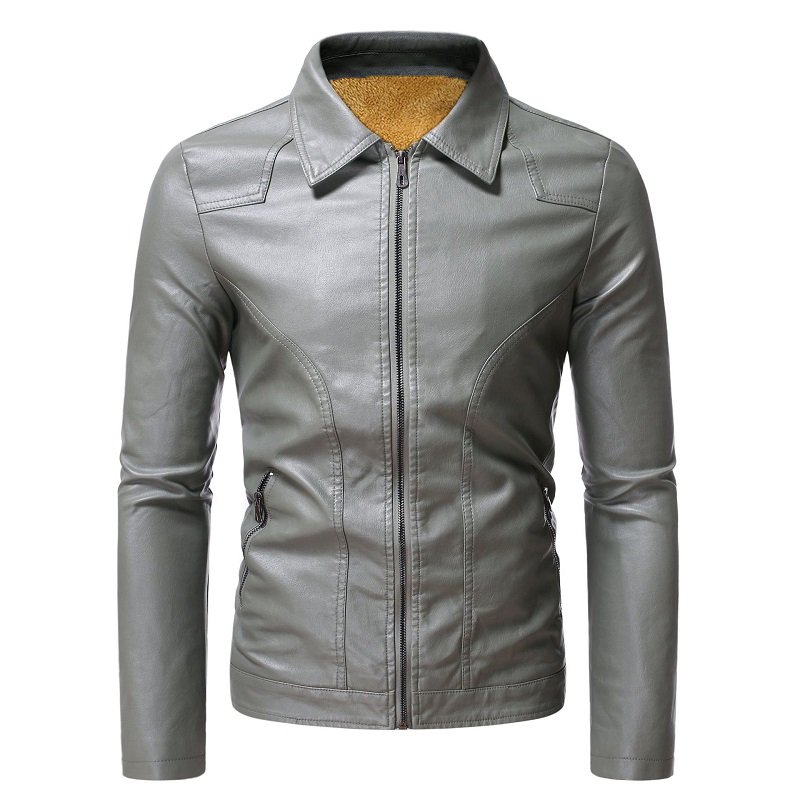 Factory Directly Cheap Men's Jacket Coat Leather Jacket With Plush