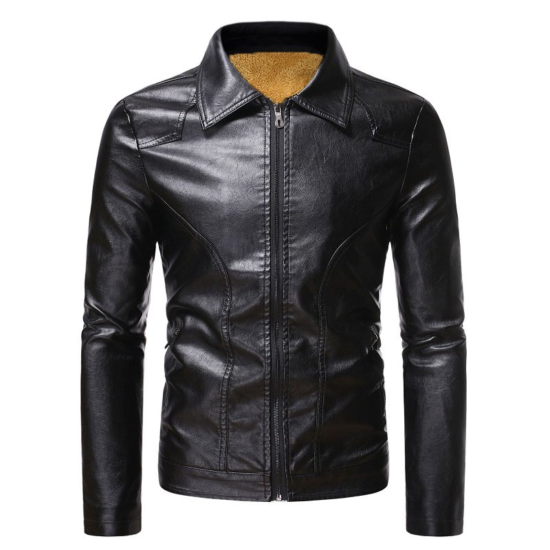 Factory Directly Cheap Men's Jacket Coat Leather Jacket With Plush
