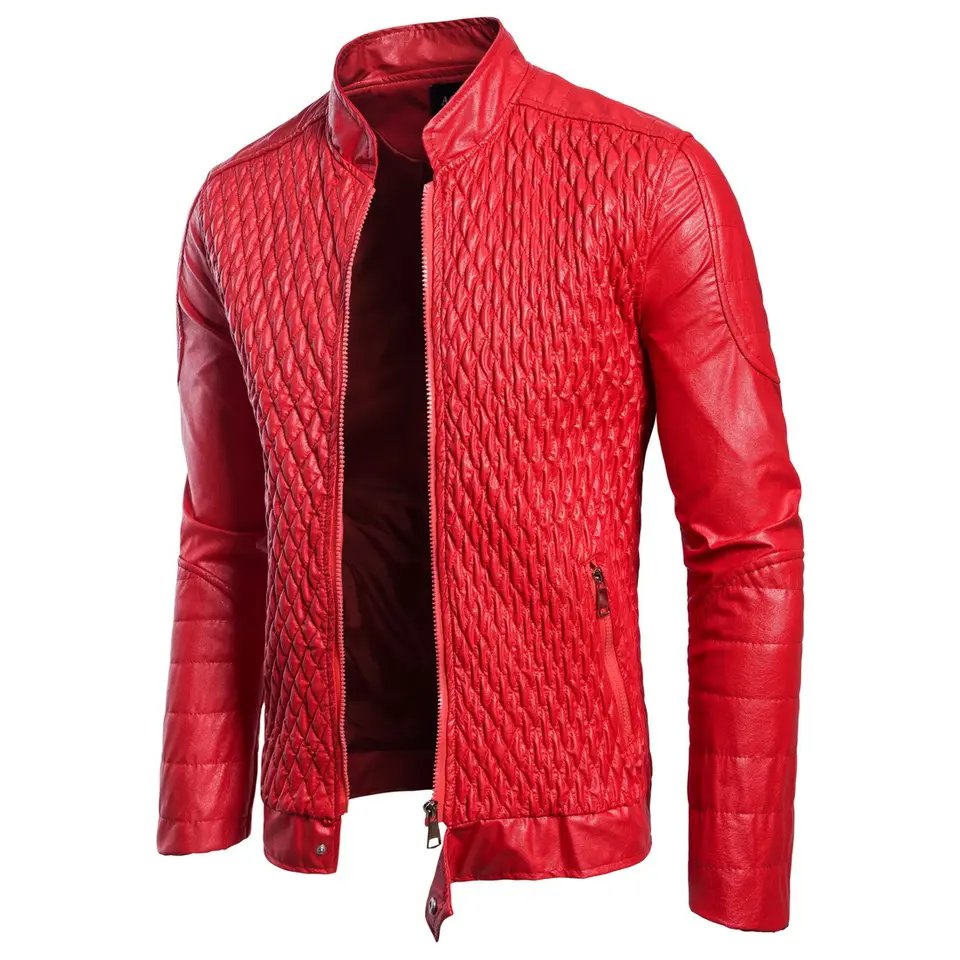 New Custom Pu Leather Type Windproof Jacket For Men Plus Size Men's Jackets Long Sleeve Winter Jacket