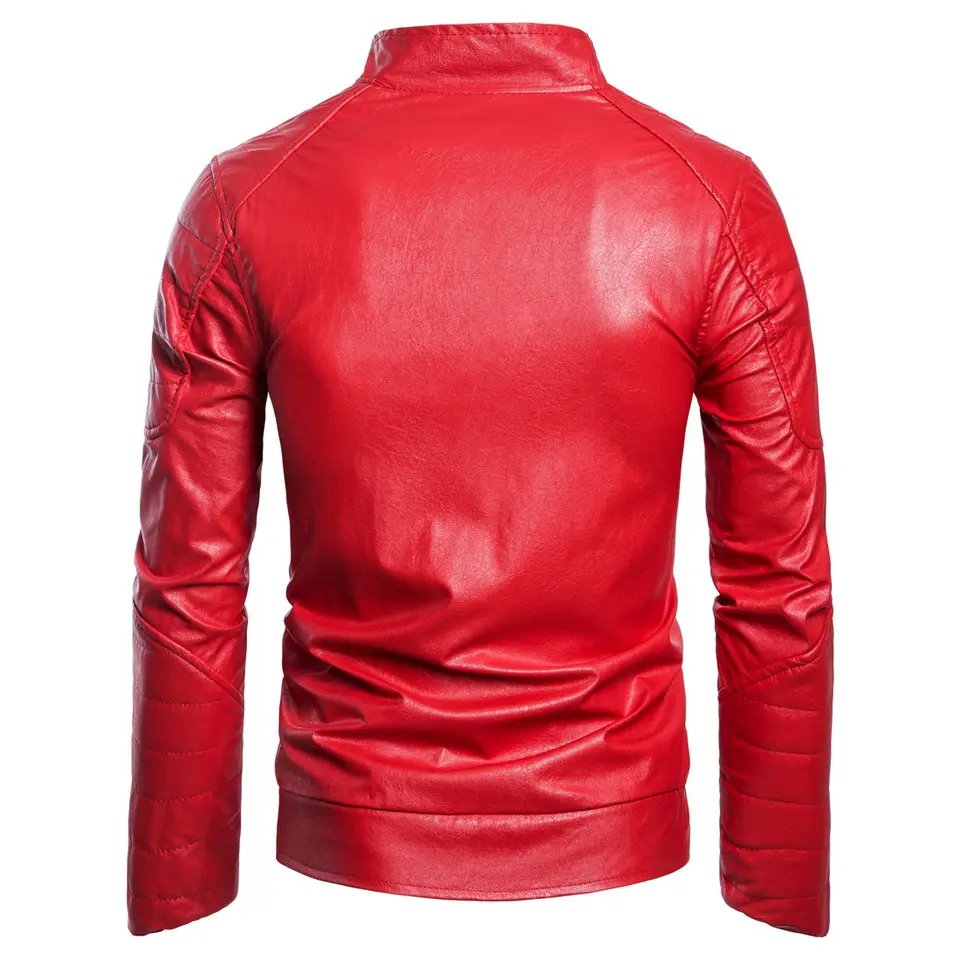 New Custom Pu Leather Type Windproof Jacket For Men Plus Size Men's Jackets Long Sleeve Winter Jacket
